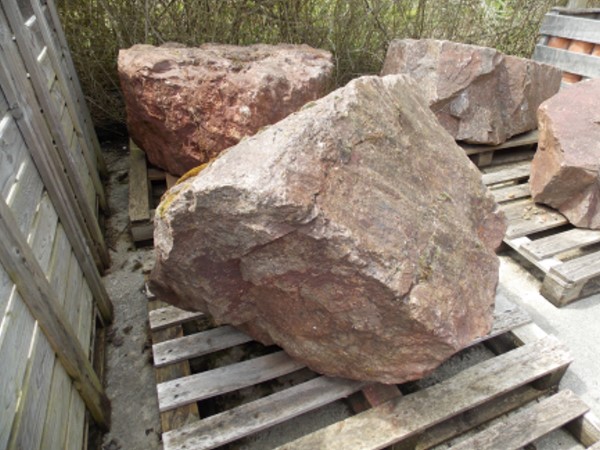 red limestone large rockery